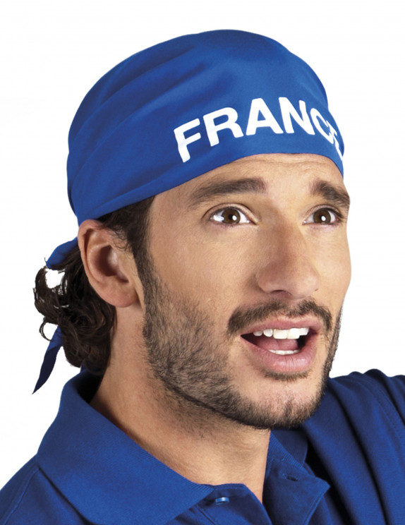 Bandana Bleu Supporter France Adulte Vegaooparty