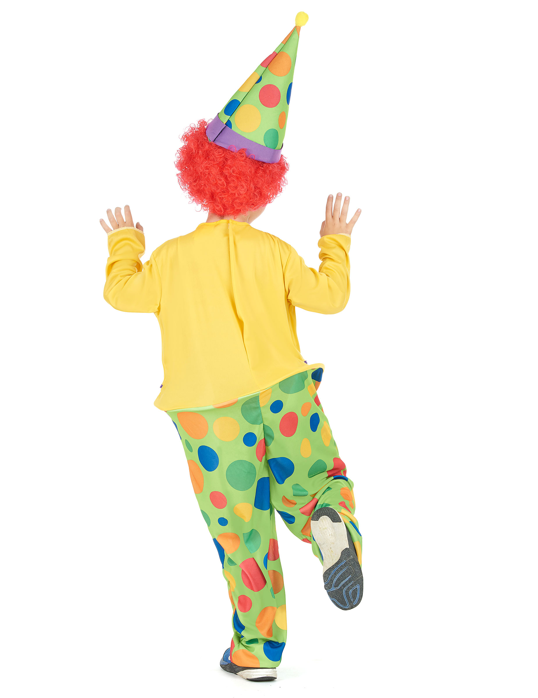 Faschingskostüm Clown Für Jungen – Bunt & Komplett Mit Hut & Fliege – Größe 3/4 Jahre