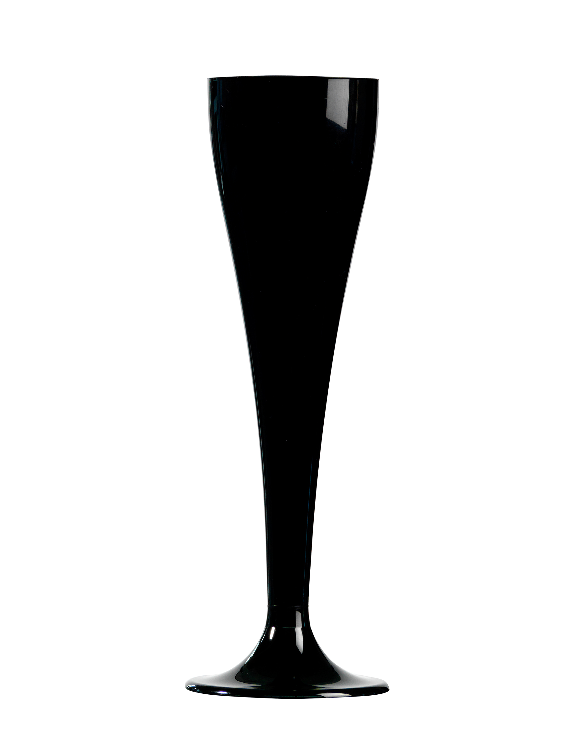 8 Flûtes à champagne plastique noir 10 cl Vegaooparty