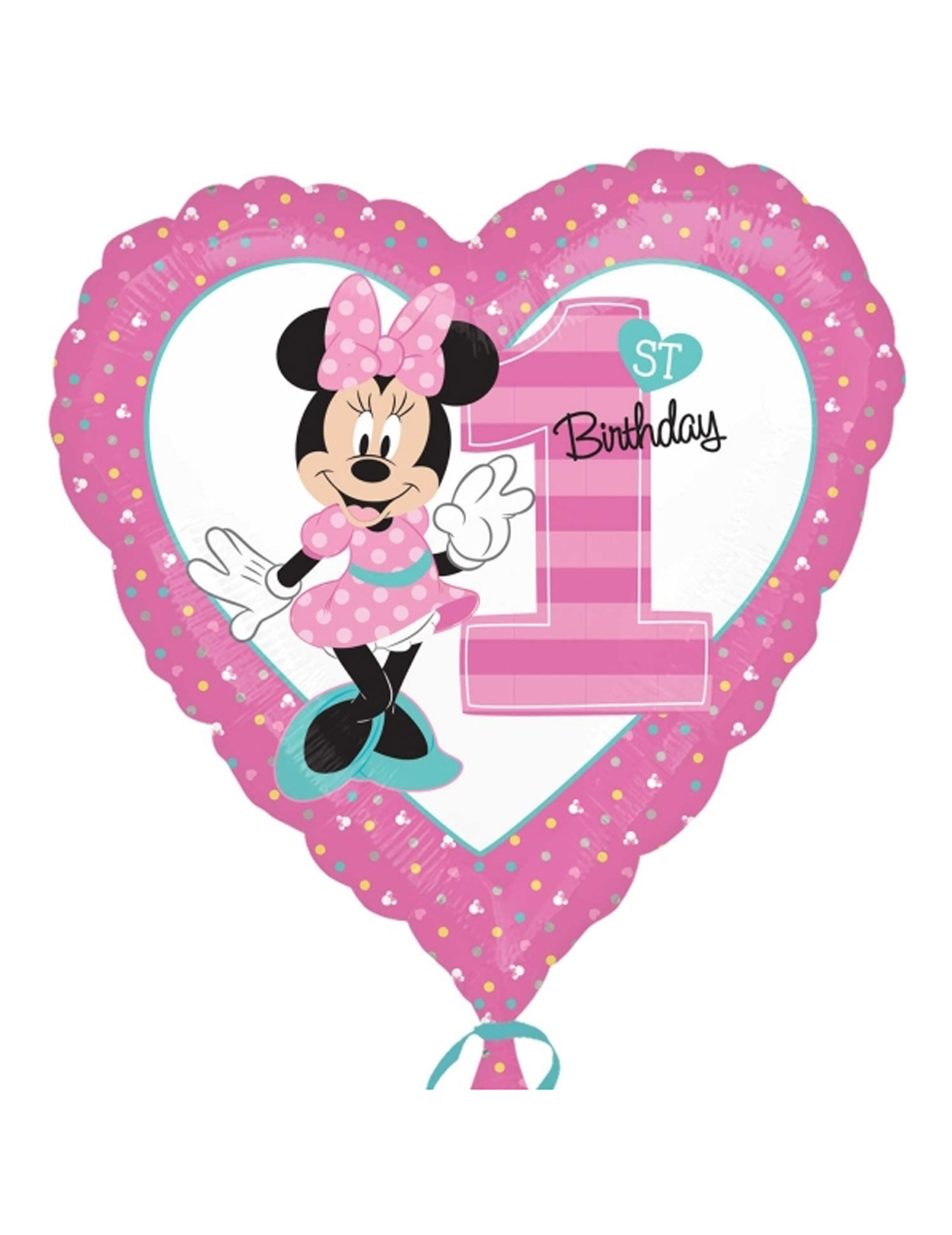 Ballon Aluminium 1er Anniversaire Minnie 43 Cm Vegaooparty