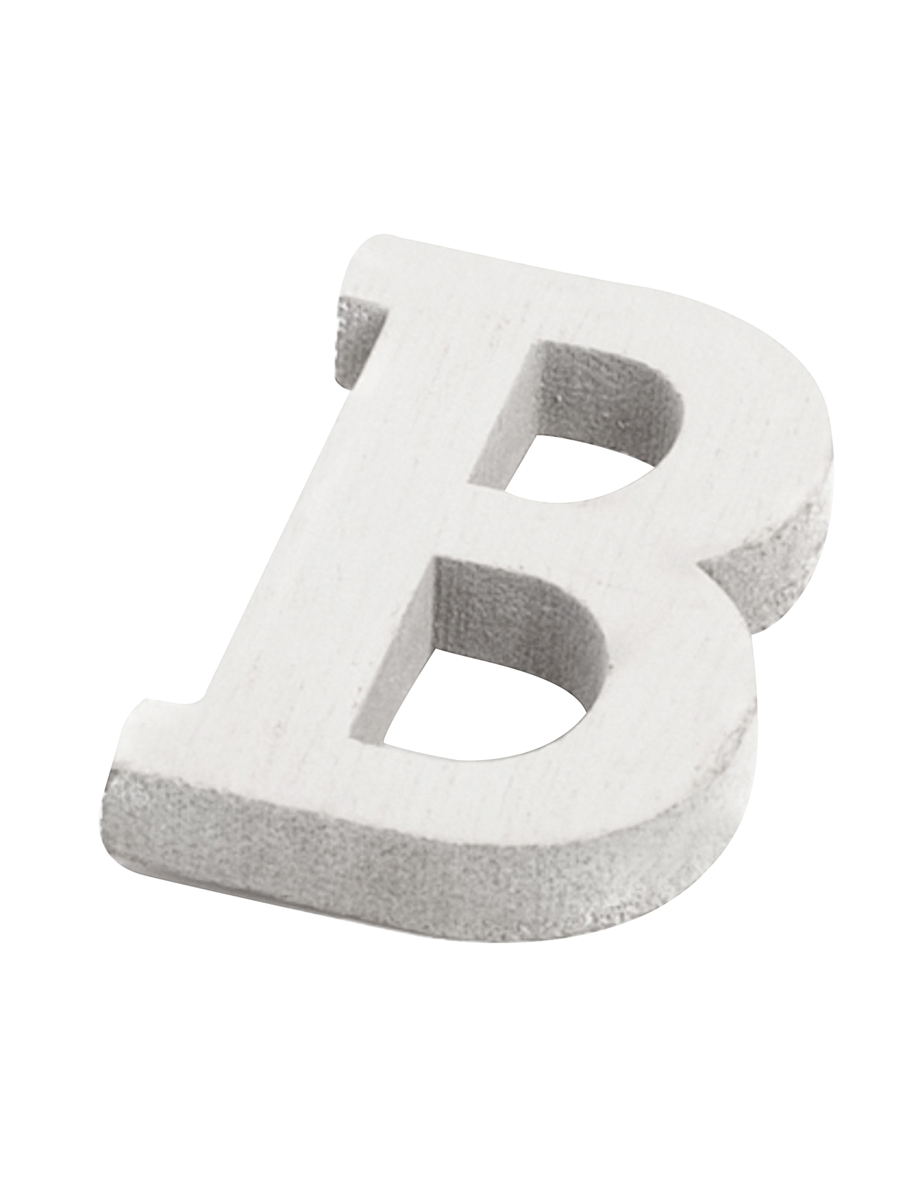 Petite Lettre B En Bois Blanc 5 Cm - Vegaooparty