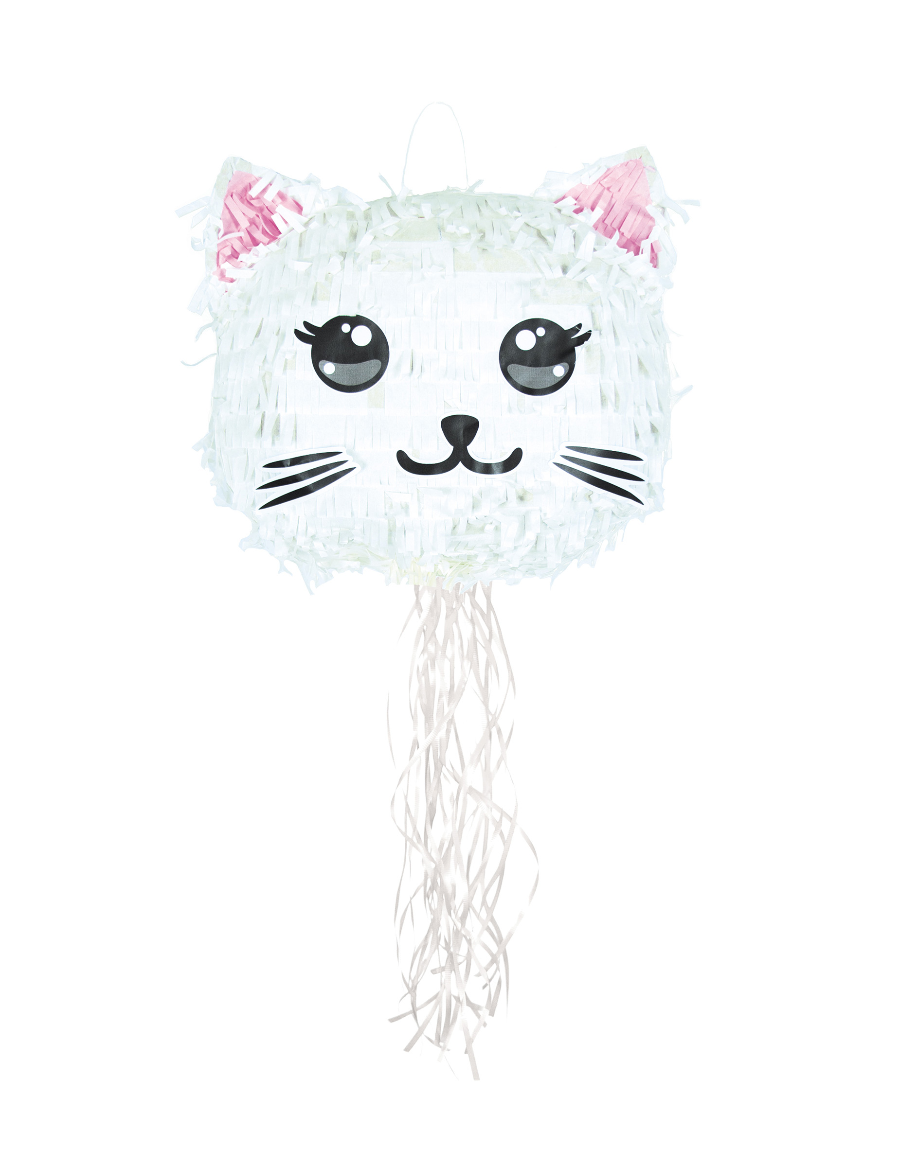 Piñata Chat Kawai blanc 38 cm - Vegaooparty