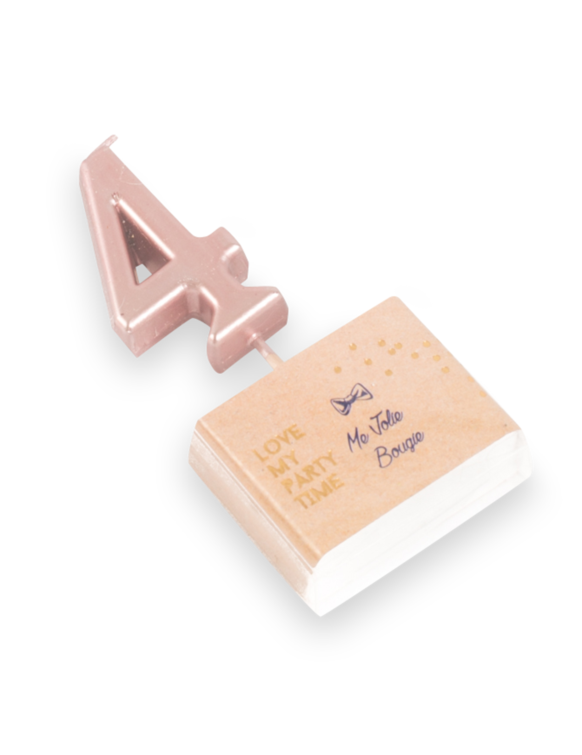 Grandes Bougies D'Anniversaire Rose Doré À Paillettes, Chiffres