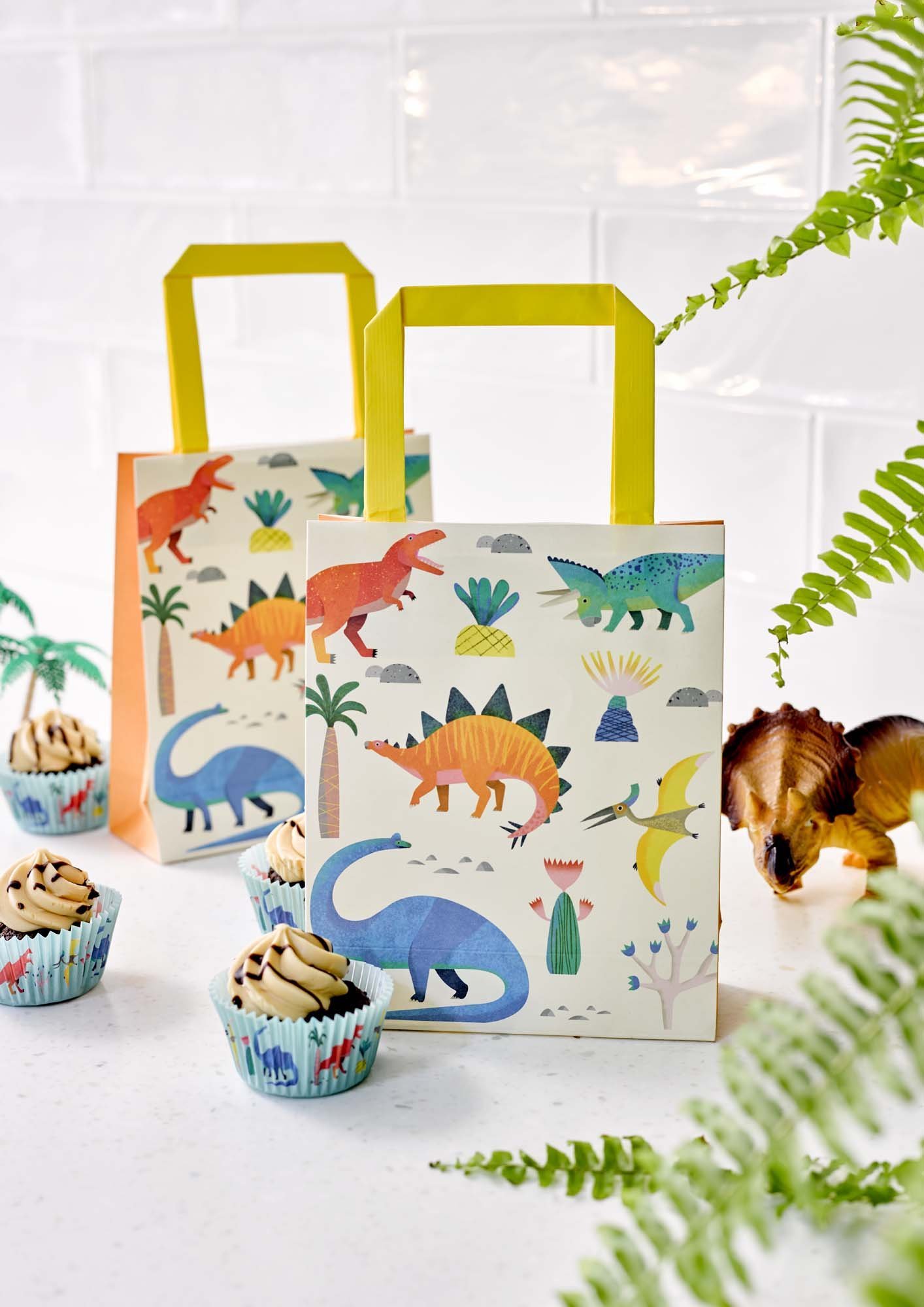 Dino Lot De 24 Sacs Cadeaux En Papier Motif Dinosaure Pour