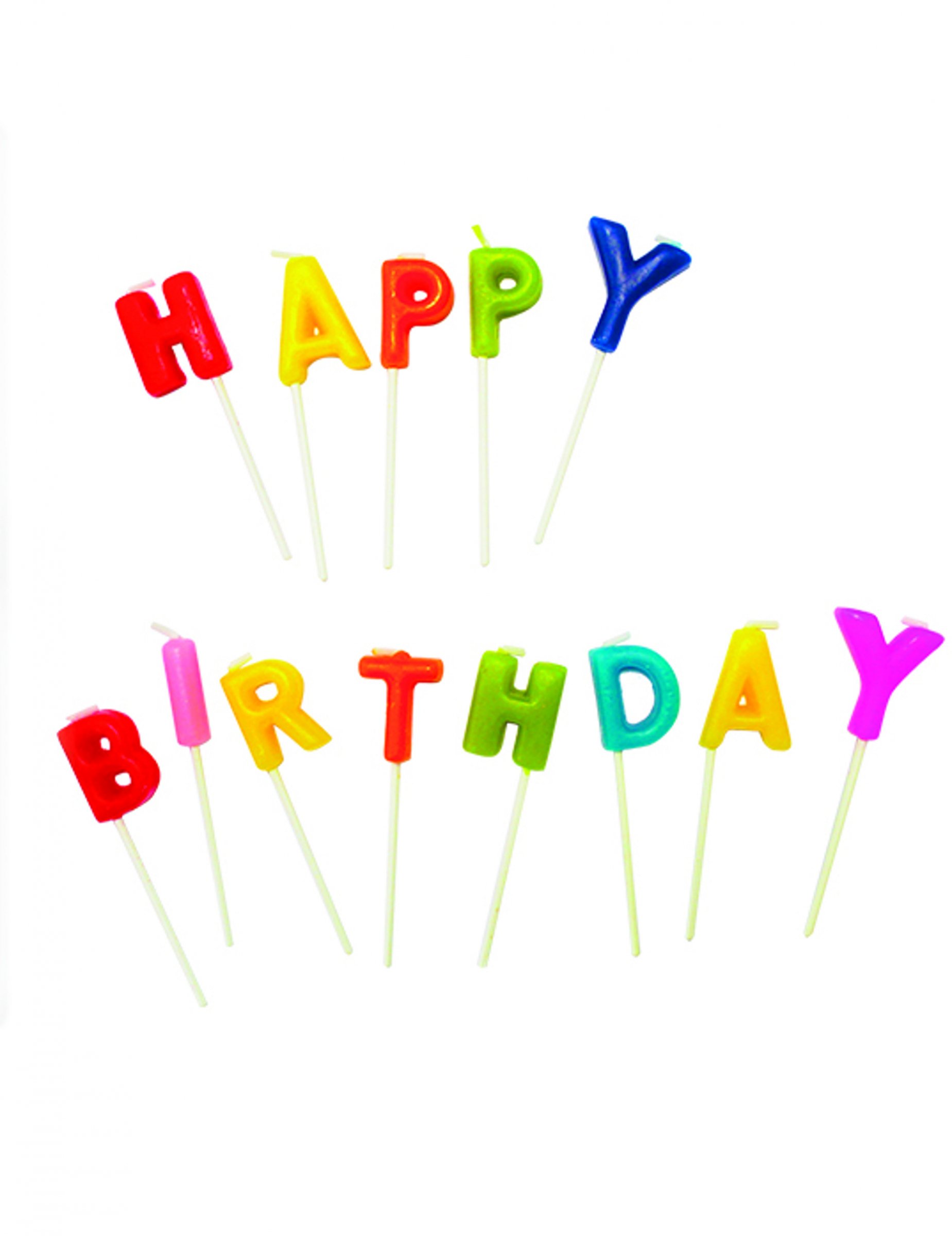 Guirlande Happy Birthday Multicolore Bordure Dorée