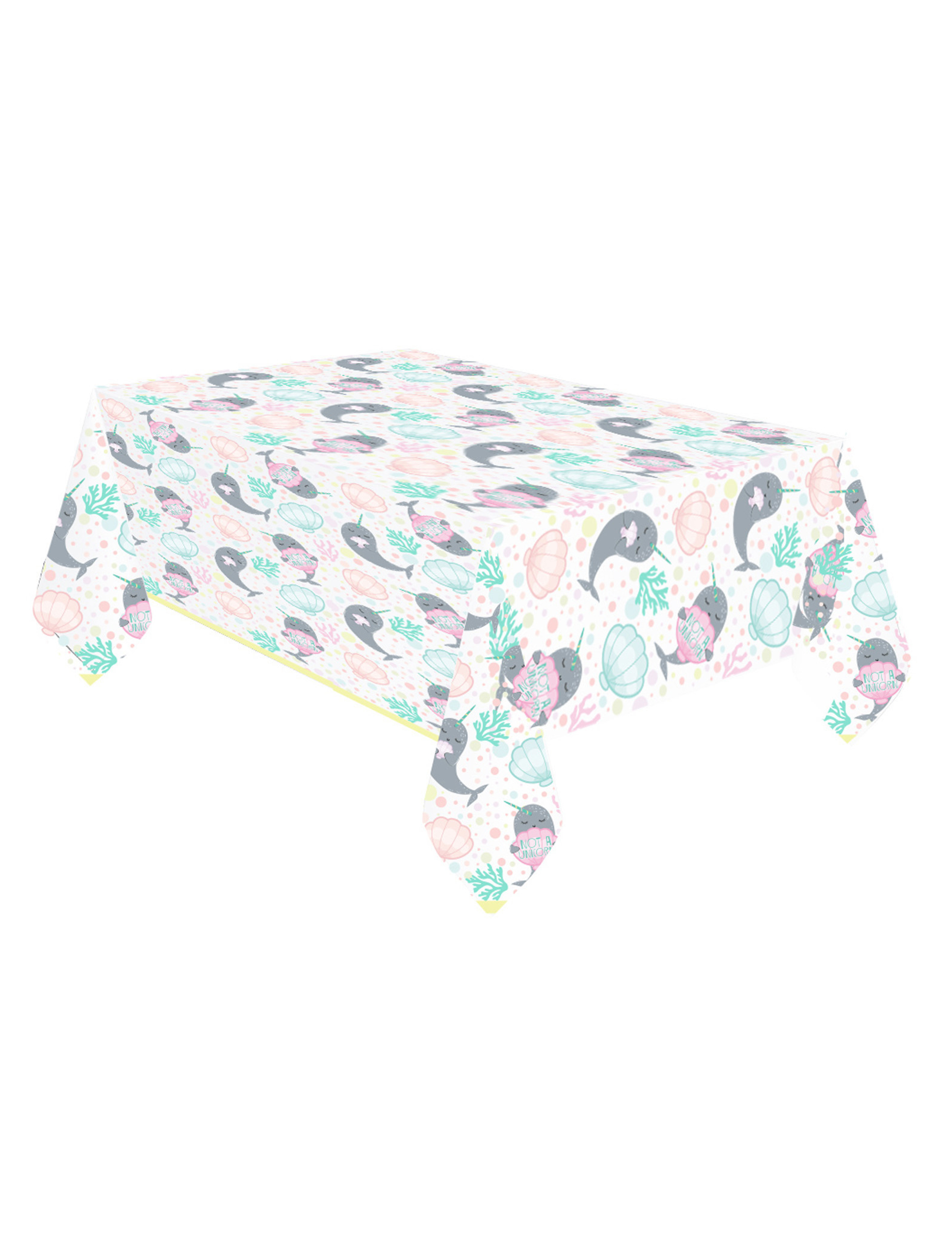 Nappe en plastique narval party 120 x 180 cm Vegaooparty