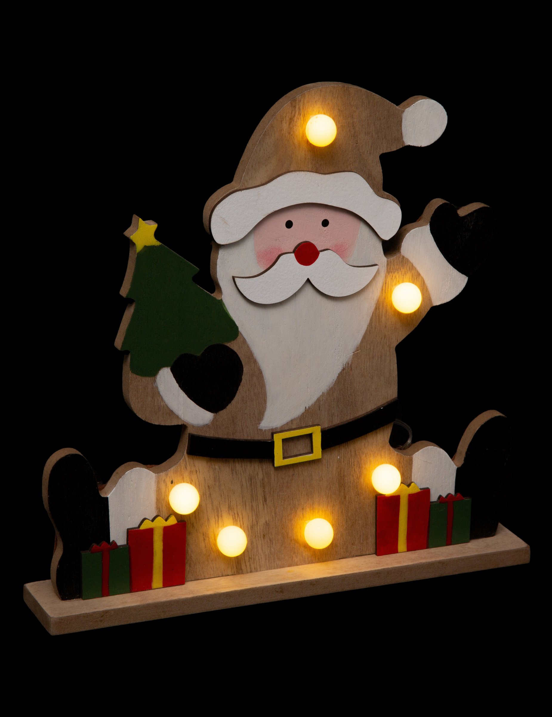 Décoration Père Noël lumineux 25 cm Vegaooparty