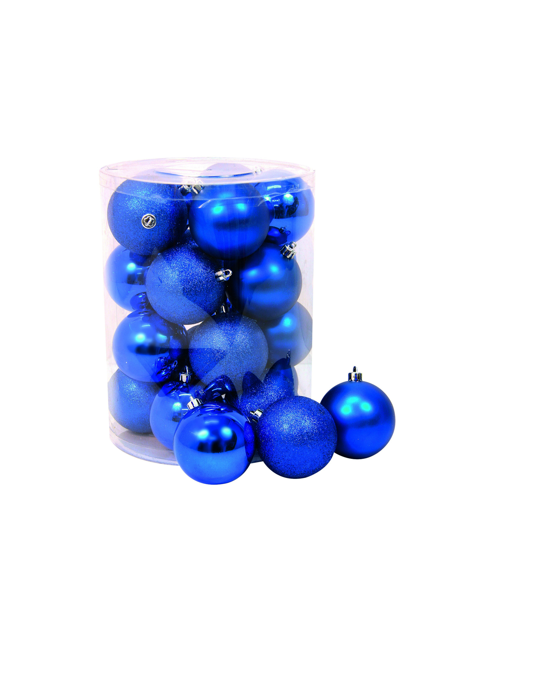 20 Boules de Noël bleu roi 8 cm - Vegaooparty