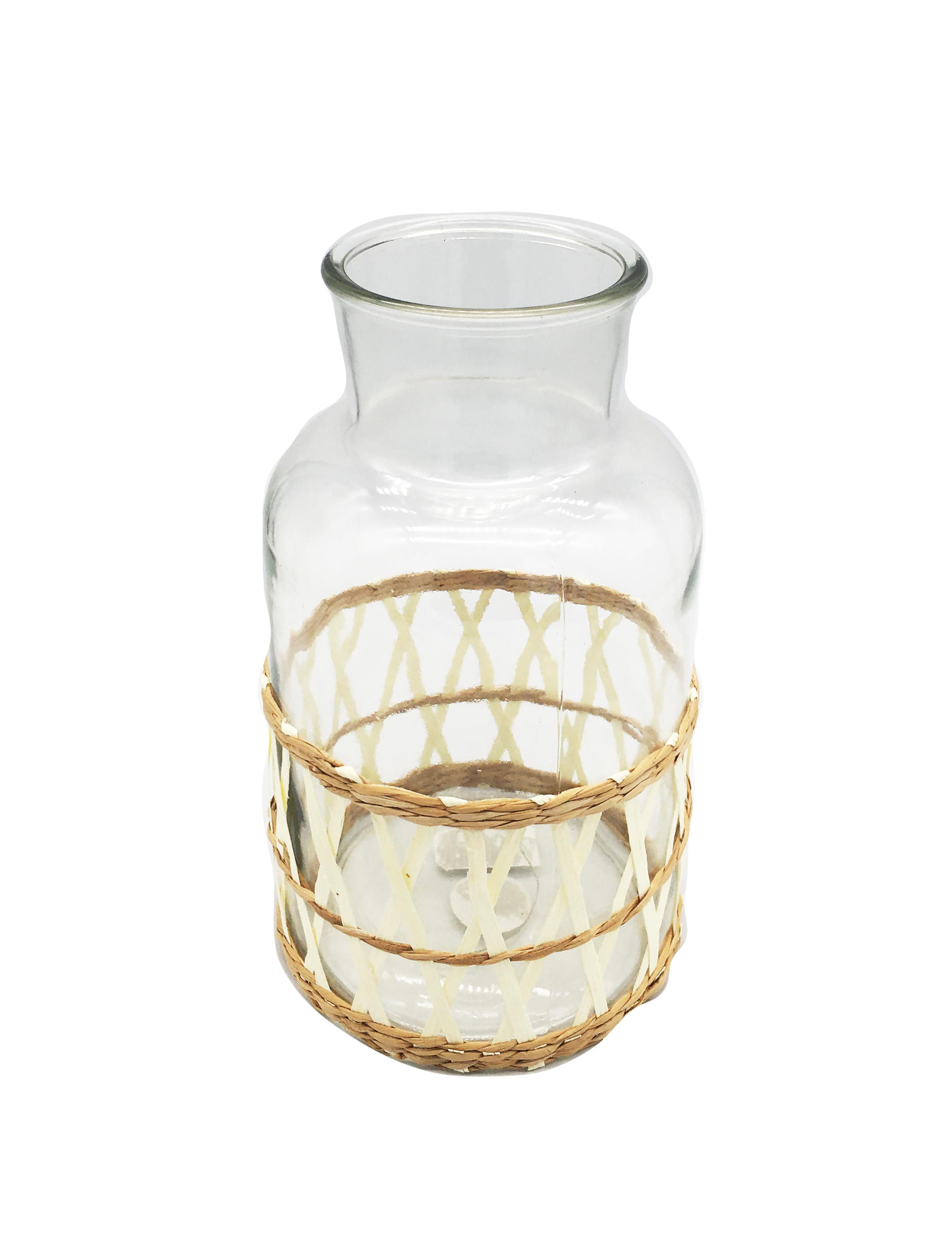 Vase avec cannage rotin 26 cm Vegaooparty