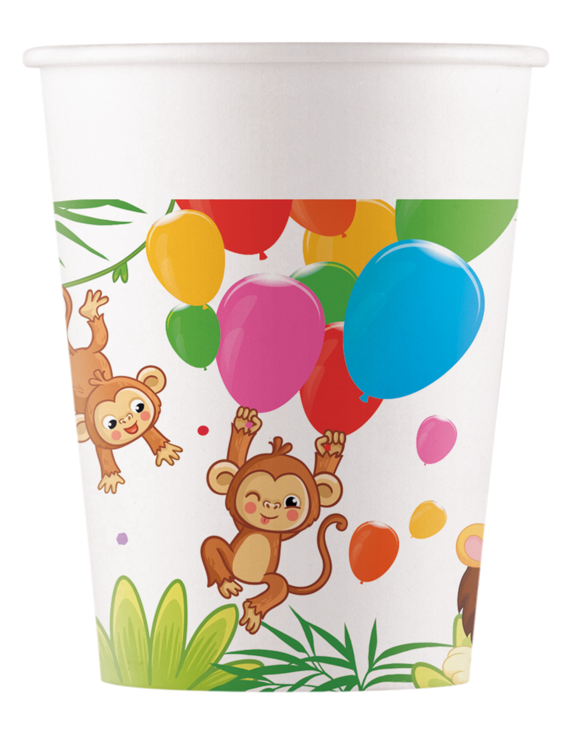 8 Gobelets En Carton Jungle Balloons 200 Ml Vegaooparty 