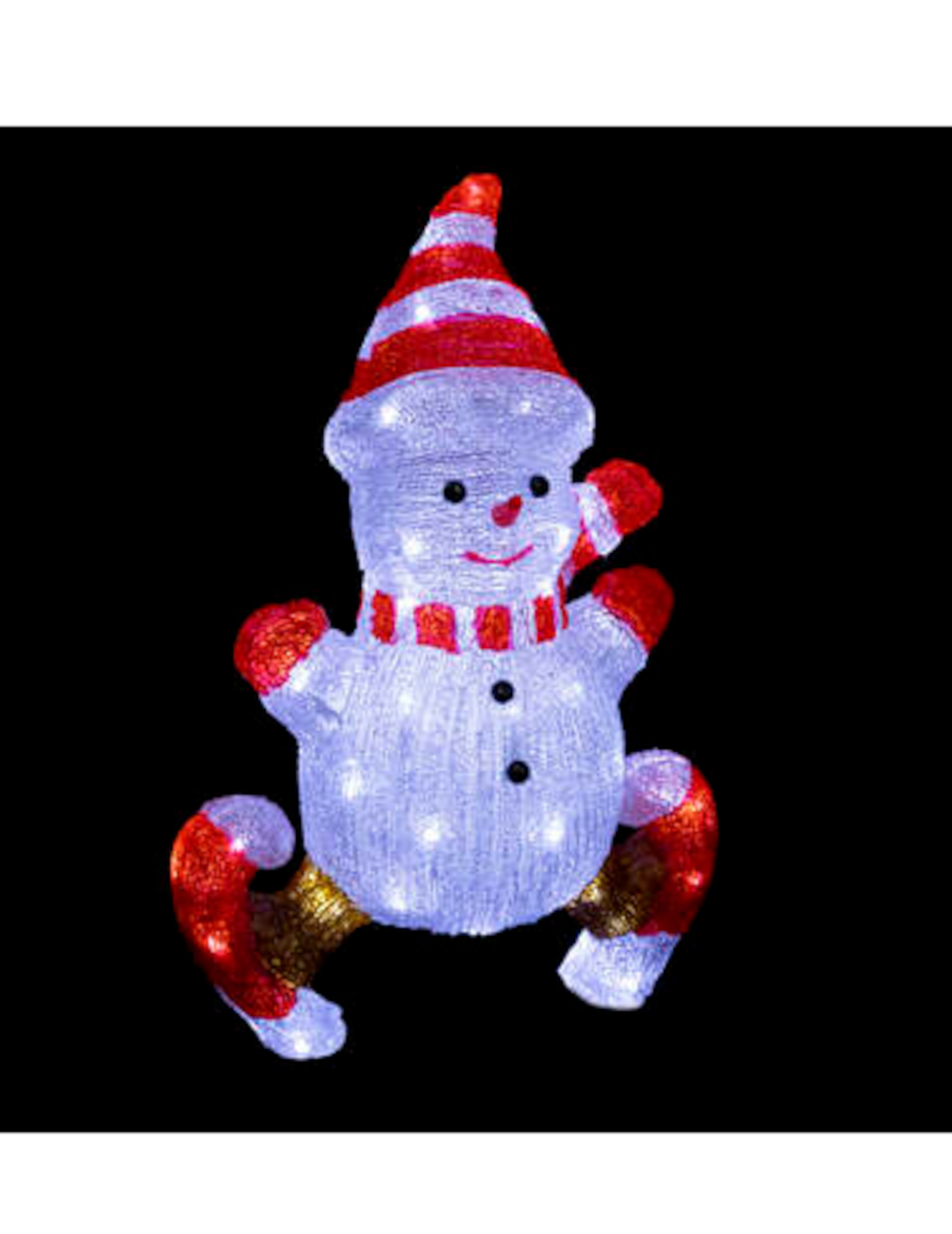Bonhomme de neige lumineux sur patin 50 cm - Vegaooparty