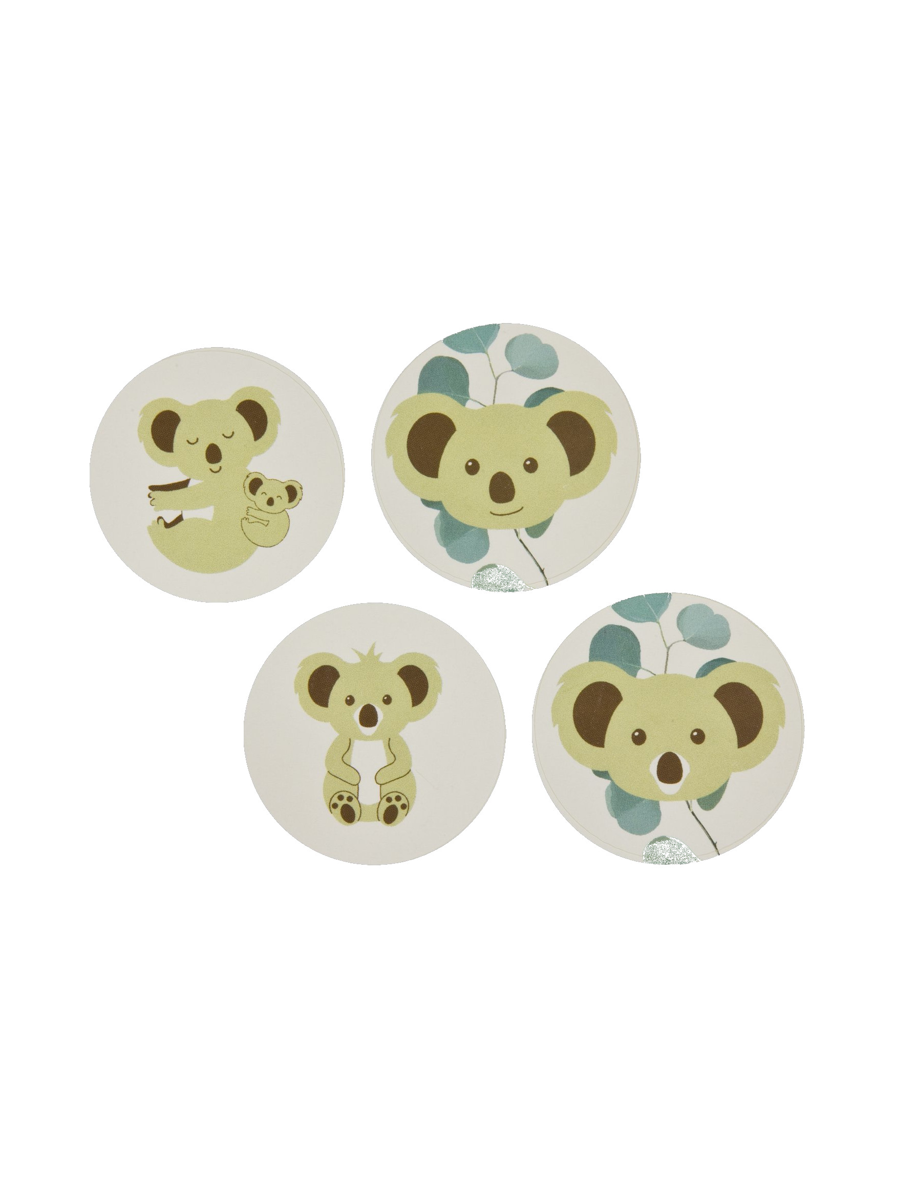 12 Stickers Koala 4 cm Vegaooparty