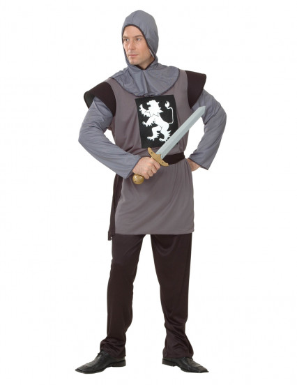 Déguisement chevalier médiéval gris homme Déguisement chevalier médiéval gris homme