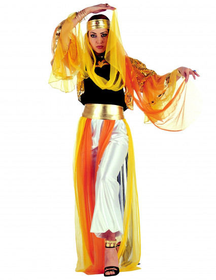 Déguisement danseuse orientale à voilage femme Déguisement danseuse orientale à voilage femme