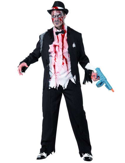 Déguisement zombie gangster charleston homme Halloween Déguisement zombie gangster charleston homme Halloween