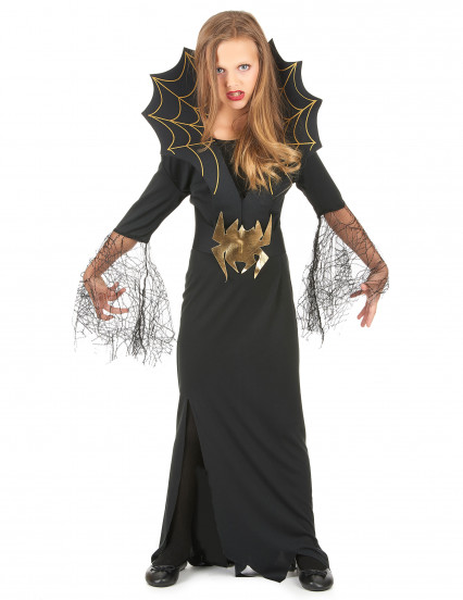 Déguisement sorcière araignée dorée fille Halloween Déguisement sorcière araignée dorée fille Halloween