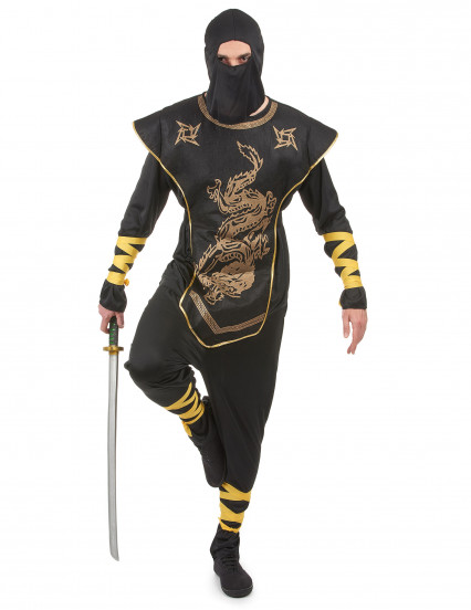 Déguisement ninja dragons dorés homme Déguisement ninja dragons dorés homme