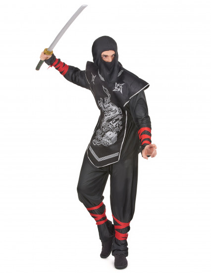 Déguisement ninja dragon argentés homme Déguisement ninja dragon argentés homme