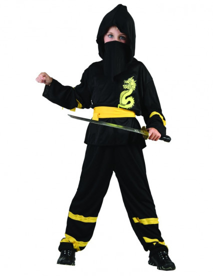 Déguisement ninja ceinture jaune garçon Déguisement ninja ceinture jaune garçon