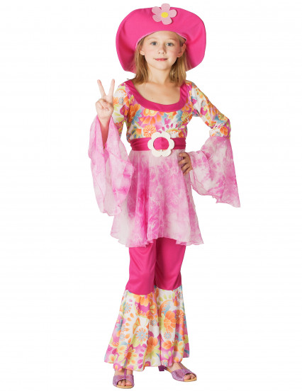 Déguisement hippie rose fille Déguisement hippie rose fille