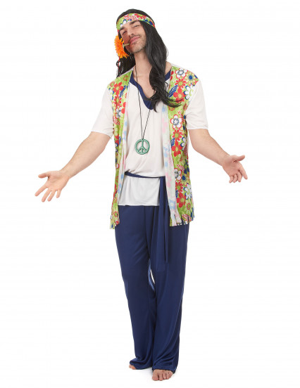 Déguisement hippie bleu homme Déguisement hippie bleu homme