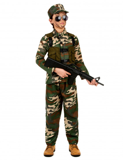 Déguisement militaire vert garçon Déguisement militaire vert garçon