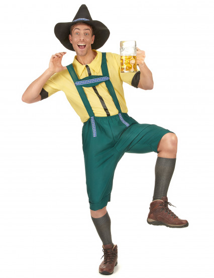 Déguisement bavarois jaune et vert homme Déguisement bavarois jaune et vert homme