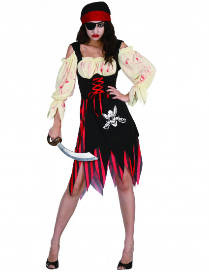 Déguisement pirate zombie adulte Halloween pour femme Déguisement pirate zombie adulte Halloween pour femme