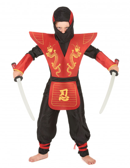 Déguisement ninja motifs dragons garçon Déguisement ninja motifs dragons garçon