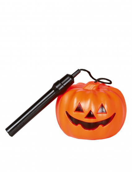 Lampe torche citrouille orange manche décorés Halloween Lampe torche citrouille orange manche décorés Halloween