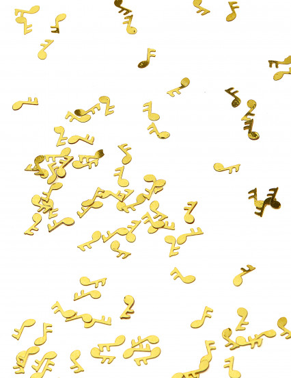 Confettis de table forme note de musique dorés 10 gr Confettis de table forme note de musique dorés 10 gr