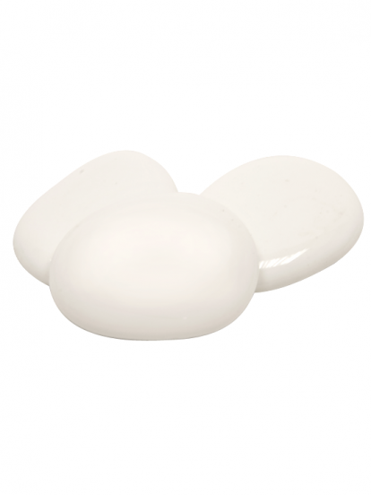 6 Marques places en verre galets blancs 3,5 x 4,5 cm 6 Marques places en verre galets blancs 3,5 x 4,5 cm