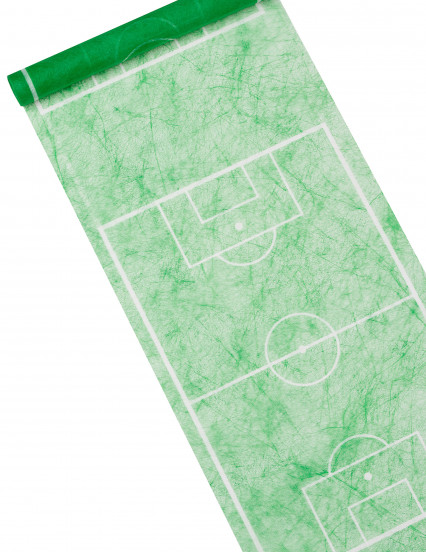 Chemin de table vert motif terrain de foot 30 cm x 5 m Chemin de table vert motif terrain de foot 30 cm x 5 m