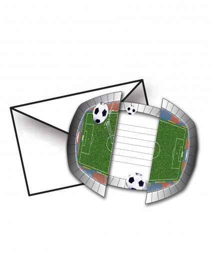 8 Cartes d'invitation avec enveloppes Stade De Foot 15 x 10 cm 8 Cartes d'invitation avec enveloppes Stade De Foot 15 x 10 cm