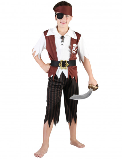 Déguisement pirate noir et blanc garçon Déguisement pirate noir et blanc garçon