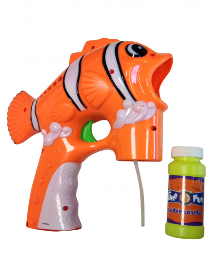 Pistolet à bulles en plastique poisson clown Pistolet à bulles en plastique poisson clown