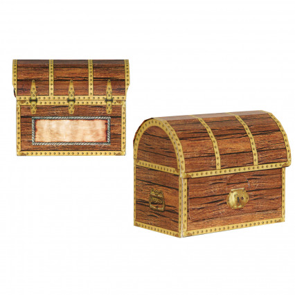 4 Boîtes aux trésors en carton Pirate 9 x 10 cm 4 Boîtes aux trésors en carton Pirate 9 x 10 cm