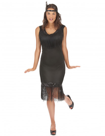 Déguisement robe Charleston noire femme Déguisement robe Charleston noire femme