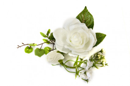 Petite composition fleurs artificielles blanches 20 x 10 x 7 cm Petite composition fleurs artificielles blanches 20 x 10 x 7 cm