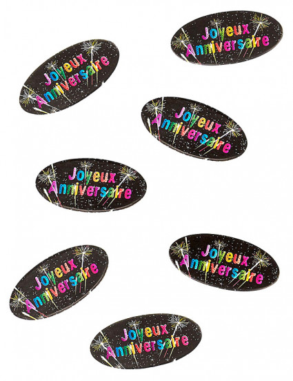 80 Confettis de table en papier anniversaire feux d'artifice 4 x 2 cm 80 Confettis de table en papier anniversaire feux d'artifice 4 x 2 cm