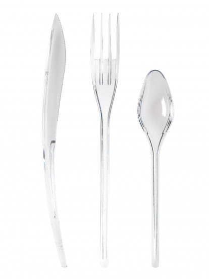30 Couverts en plastique cristal - Premium 30 Couverts en plastique cristal - Premium