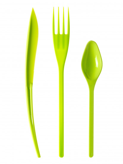 30 Couverts en plastique vert anis - Premium 30 Couverts en plastique vert anis - Premium