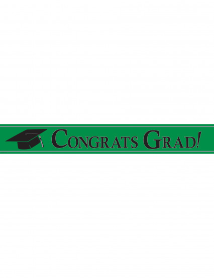 Bannière métallique Congrats Grad vert Bannière métallique Congrats Grad vert