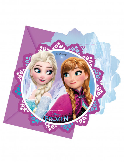 6 cartes d'invitation + enveloppes La Reine des Neiges Flocons™ 6 cartes d'invitation + enveloppes La Reine des Neiges Flocons™