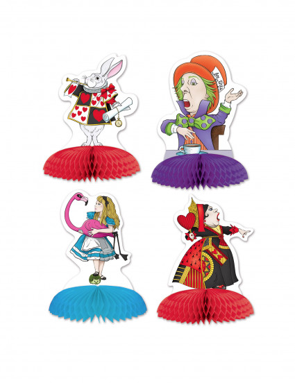 4 Mini centres de table Alice au pays imaginaire 13 x 9 cm 4 Mini centres de table Alice au pays imaginaire 13 x 9 cm