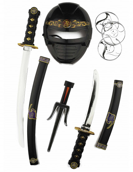 Kit accessoires armes et masque ninja enfant Kit accessoires armes et masque ninja enfant