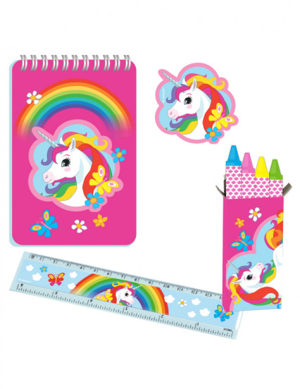 Set Papeterie 20 pièces Licorne Set Papeterie 20 pièces Licorne