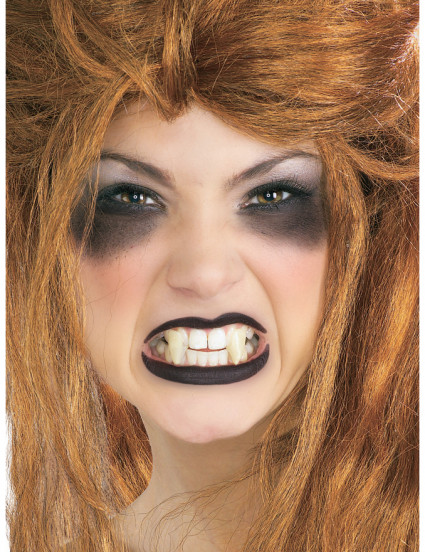 Fausses canines de vampire blanches adulte Fausses canines de vampire blanches adulte