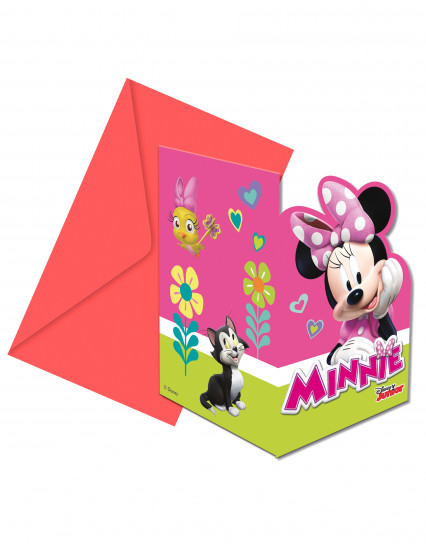 6 Invitations + enveloppes Minnie Happy ™ 6 Invitations + enveloppes Minnie Happy ™