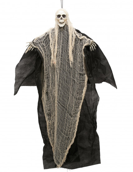 Décoration faucheuse noire et blanche à suspendre Halloween 110 cm Décoration faucheuse noire et blanche à suspendre Halloween 110 cm